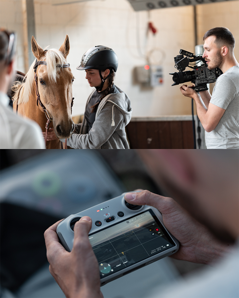 Behind-the-Scenes-Bild zeigt Johannes von JNPhotografics mit Kamera bei der Produktion eines Image- oder Eventvideos