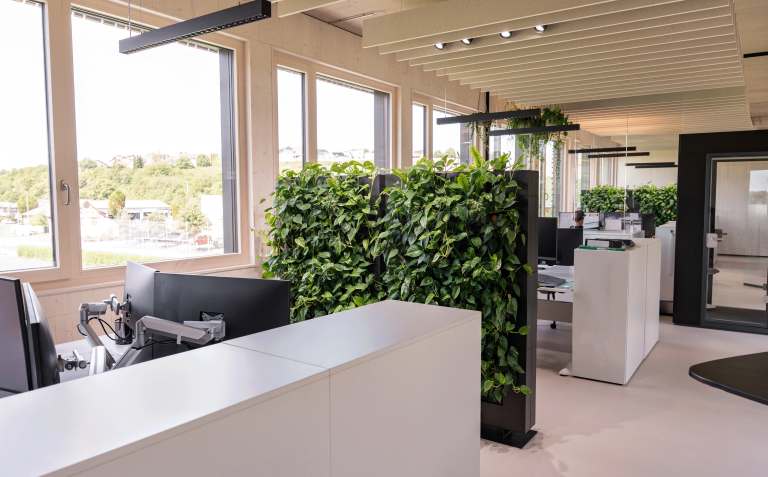 Innenarchitektur mit dem Mobilane MobiPanel in Arnstein – vertikale Begrünung professionell fotografiert für Mobilane.